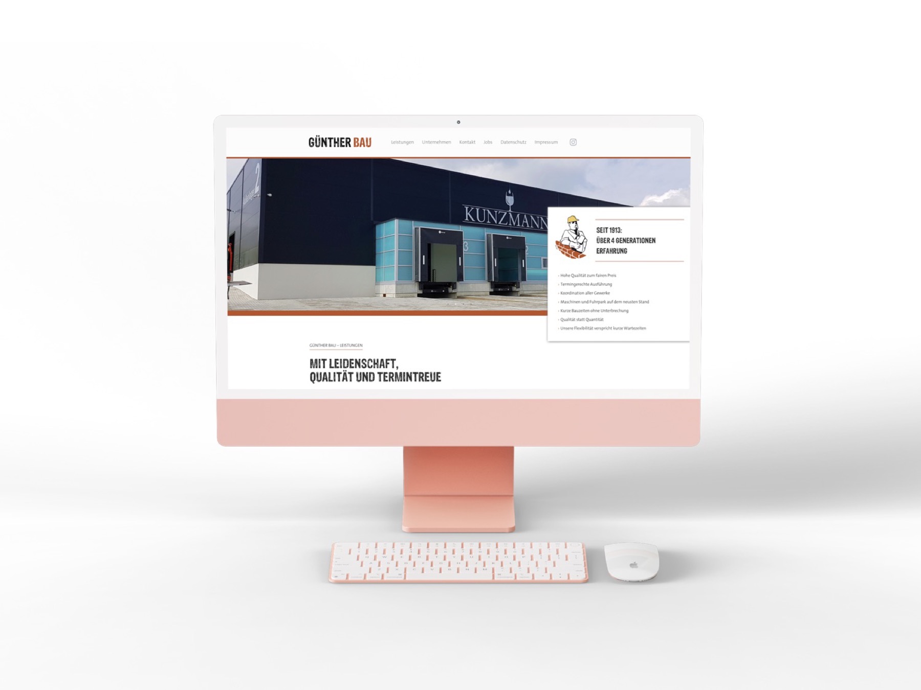 Günther Bau, Website für ein Bauunternehmen in vierter Generation, Bild 2 von 2