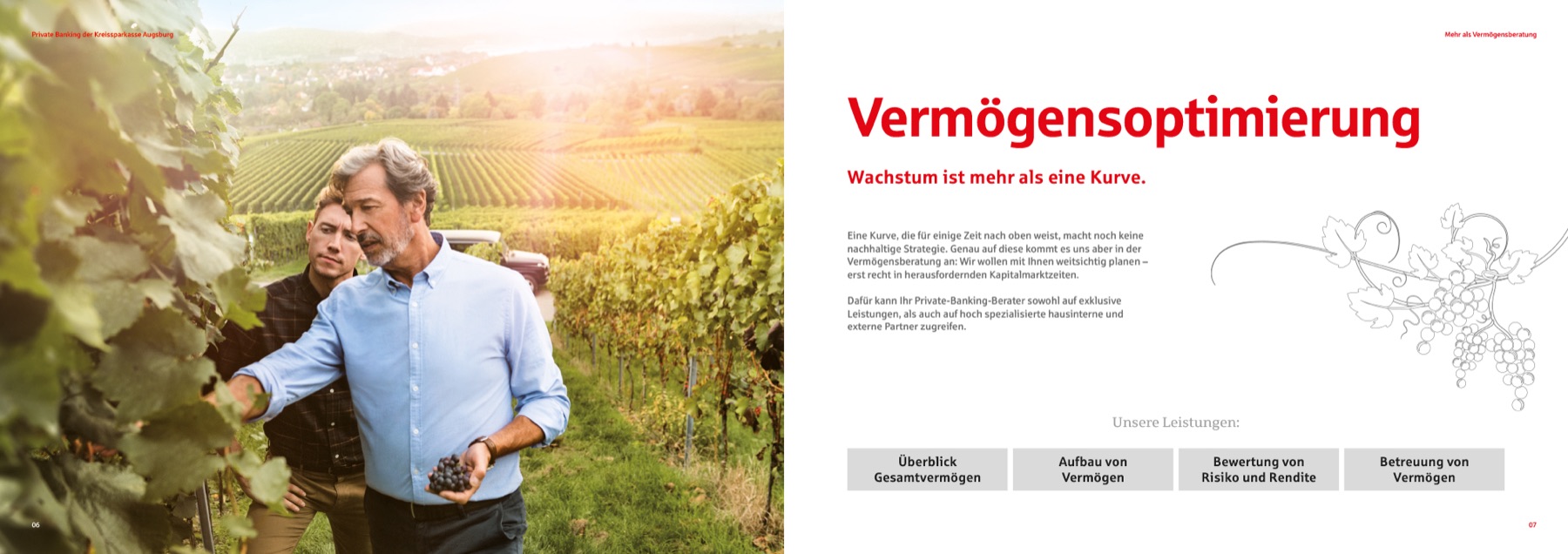 Kreissparkasse, Broschüren für Bank- und Finanzdienstleistungen in der Region Augsburg, Bild 1 von 2