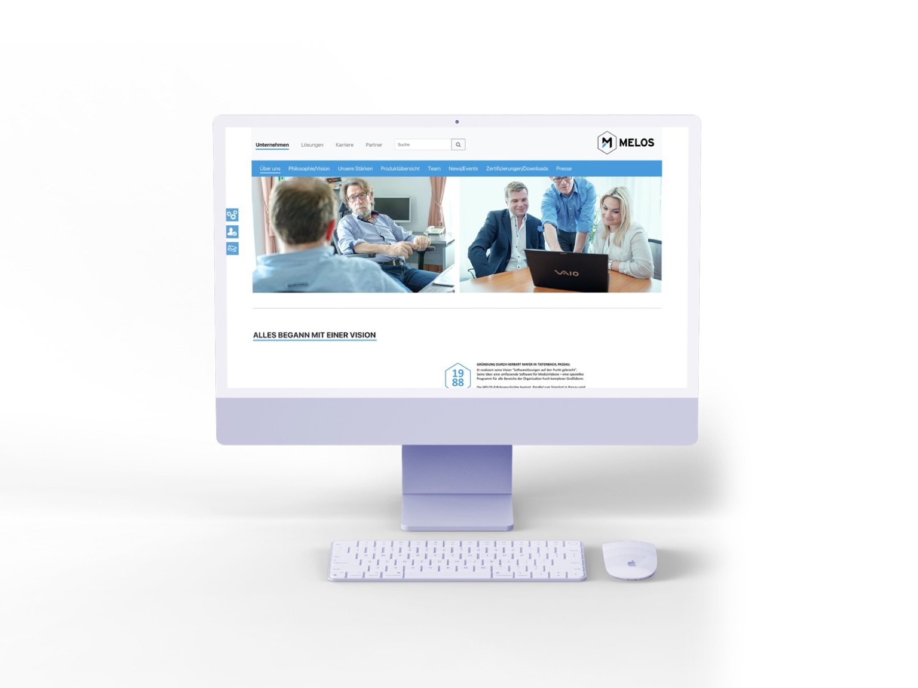 Melos, Website für einen Hersteller von Laborsoftware, Bild 4 von 4