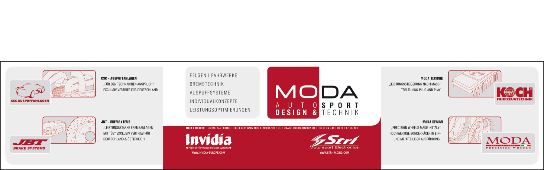 MODA, Neues Corporate Design für einen Tuning-Spezialisten, Bild 3 von 6