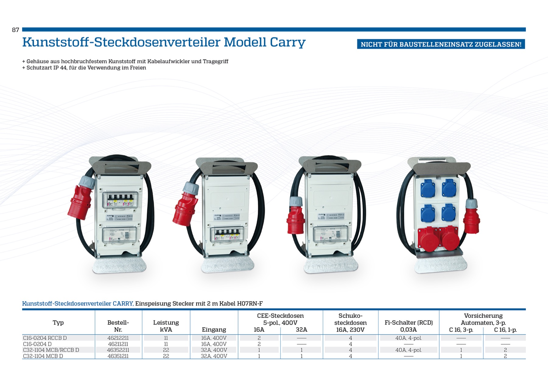 Steidele Stromverteiler, Katalog, Anzeigen und Messestand für Baustromverteiler, Bild 5 von 11