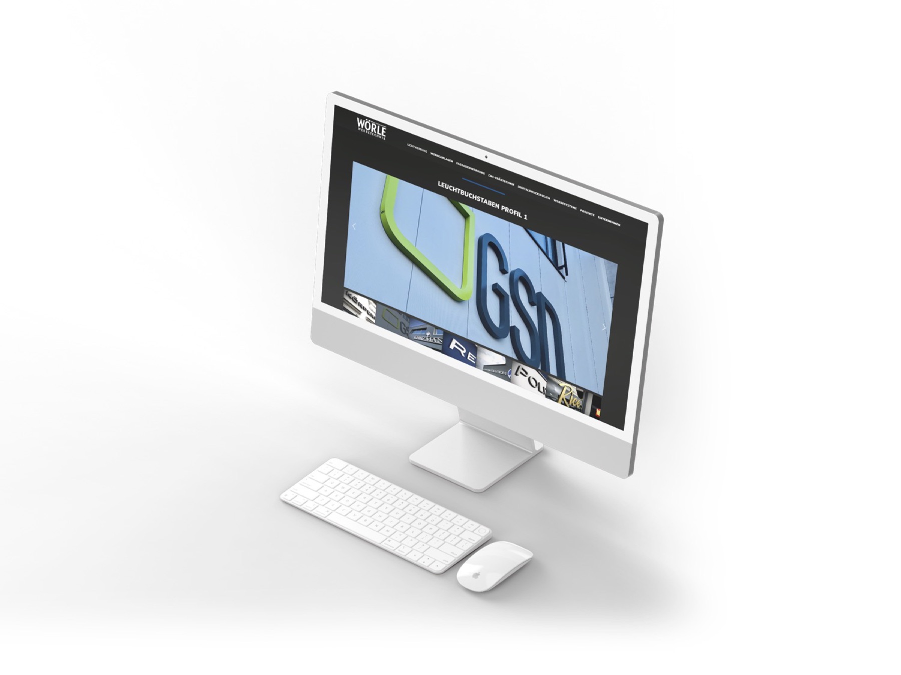 Wörle und Lewang, Website für Werbetechnik mit eigener Fertigung und Montage, Bild 4 von 4
